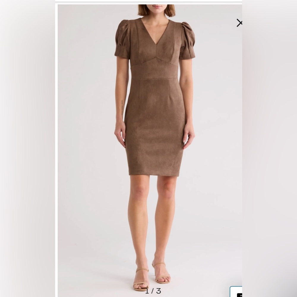DKNY Puff Sleeve Sheath Dress, Size 6